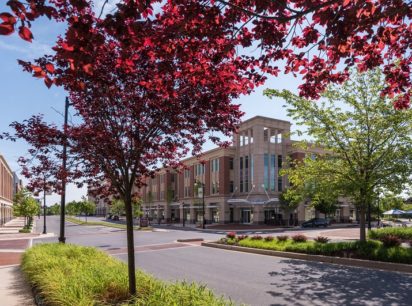 Surban developments, such as Maple Lawn, are delivering a high-density mix of commercial, retail, residential and recreational space that is proving highly attractive to employers and residents. Photo courtesy of St. John Properties.
