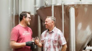 Cousins Zac Rissmiller (left) and Mike McKelvin are expanding the brewery in Carroll County to make more beer for new distribution deals in the mid-Atlantic. 1623 BREWING CO.