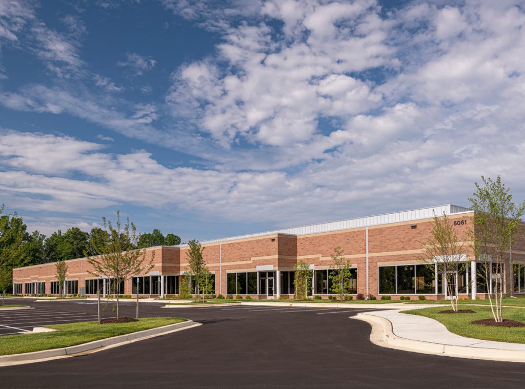 5061 Howerton Way, a single-story building in Melford Town Center comprising 34,560 square feet of flex/R&D space, was the 100th building in the St. John Properties portfolio to earn LEED certification.