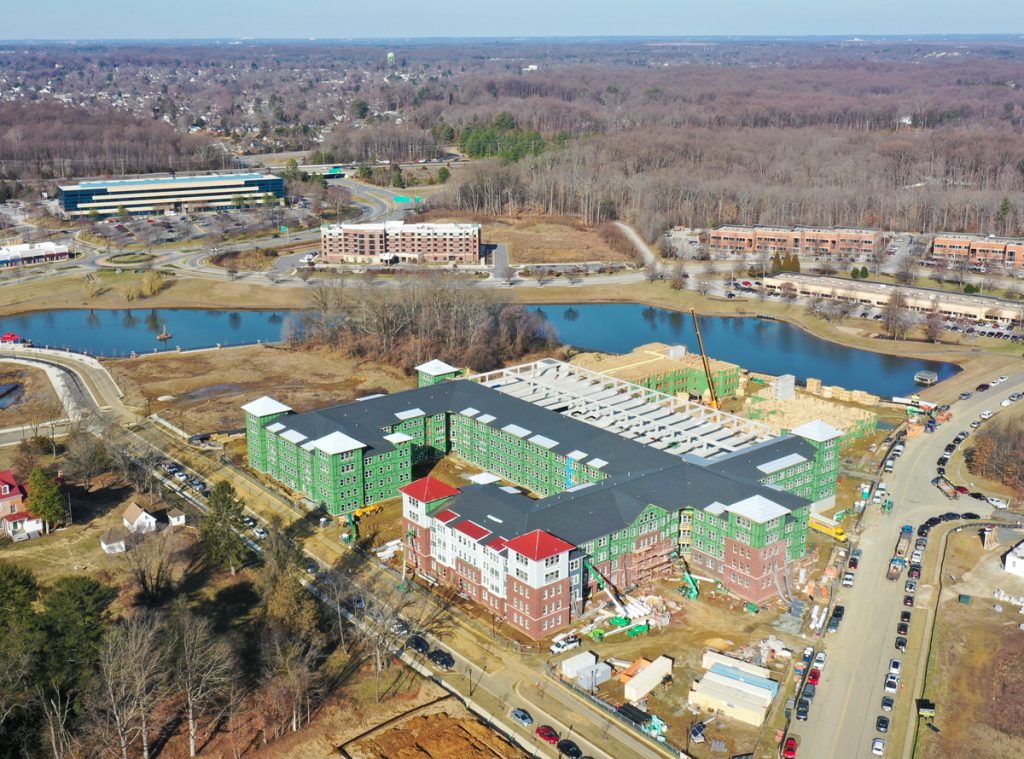 The Aspen at Melford Town Center, a 388-unit luxury apartment project located within the premier mixed-use community in Bowie, MD.