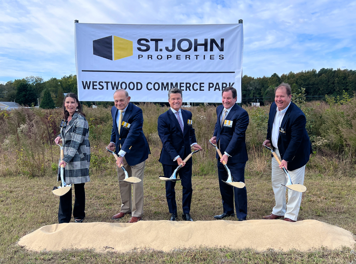 St. John Properties was joined by community leaders including Wicomico County Executive Julie Giordano and Salisbury Mayor Randy Taylor, who shared remarks during the Westwood Commerce Park groundbreaking celebration.