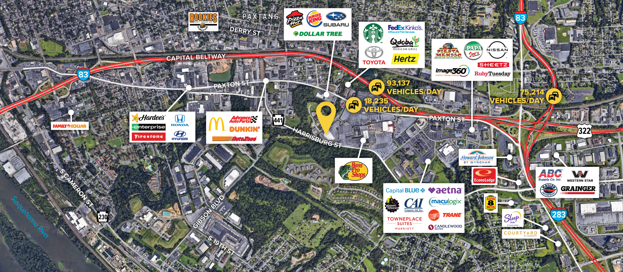Local retail amenities near 3405 Paxton Street in Harrisburg, PA