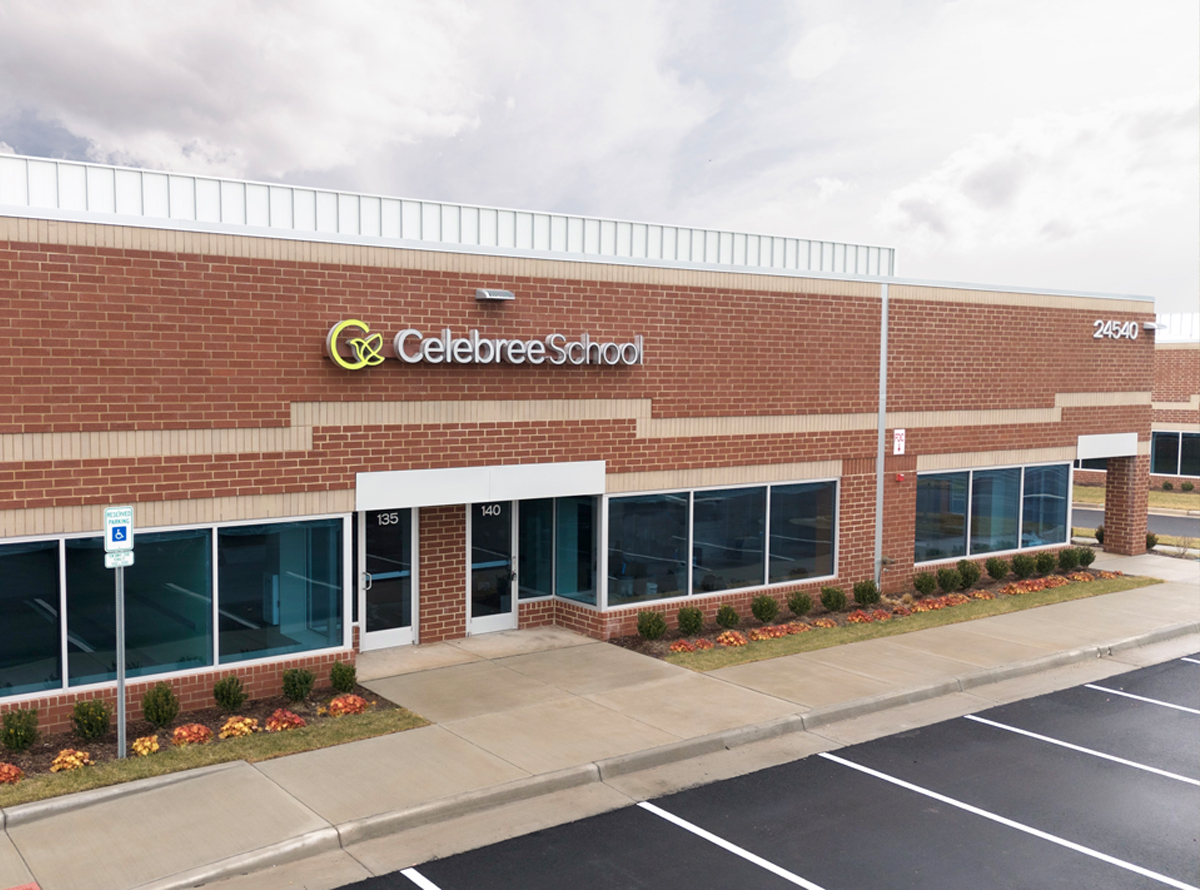 New 12,000 square foot Celebree School early childhood education and daycare center to open this month within the 34-acre Arcola Center business community in Dulles, Virginia.